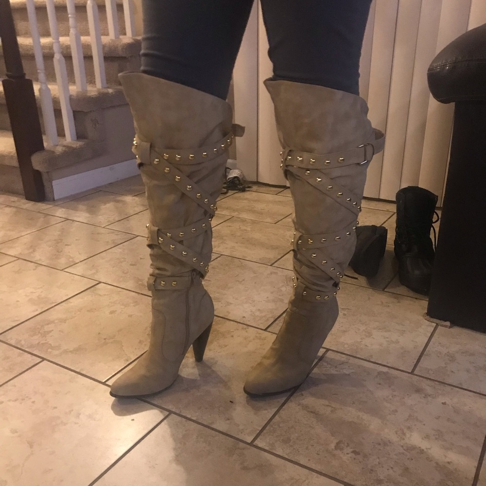 Damaged Dollhouse Leather Knee Boots Buy At Own Risk